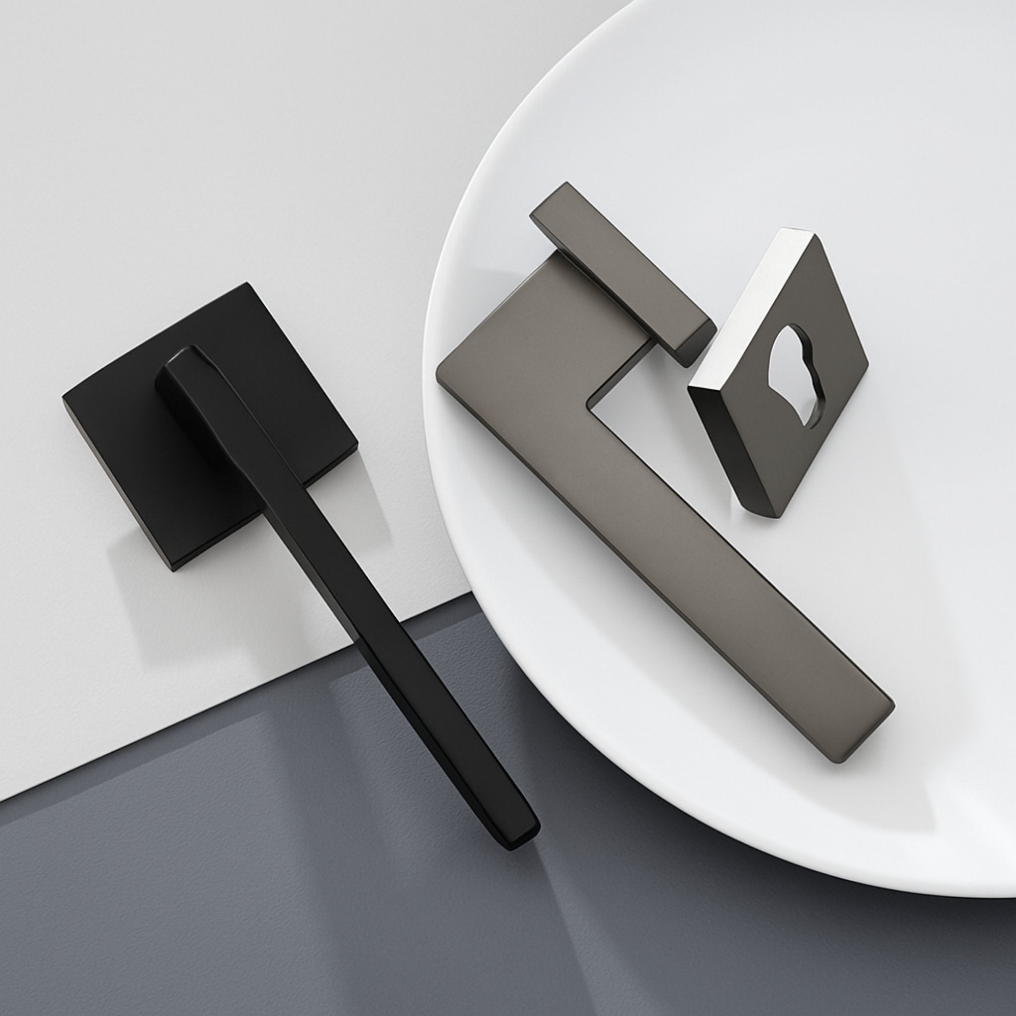 Dörrhandtag  A304B-204 i antracitgrå - detalj