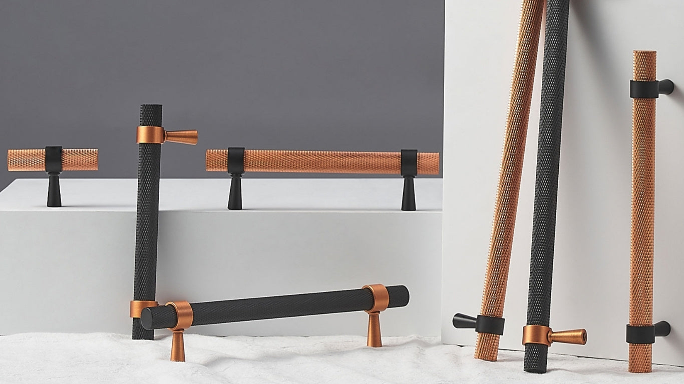 Handle 3096K | Knurled | Black + Copper