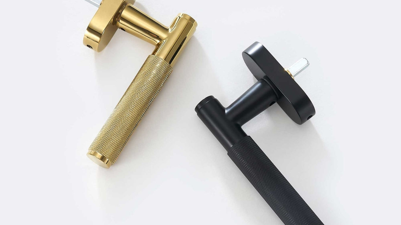 Fenstergriffe C01-191C | Gerändelt | PVD Gold