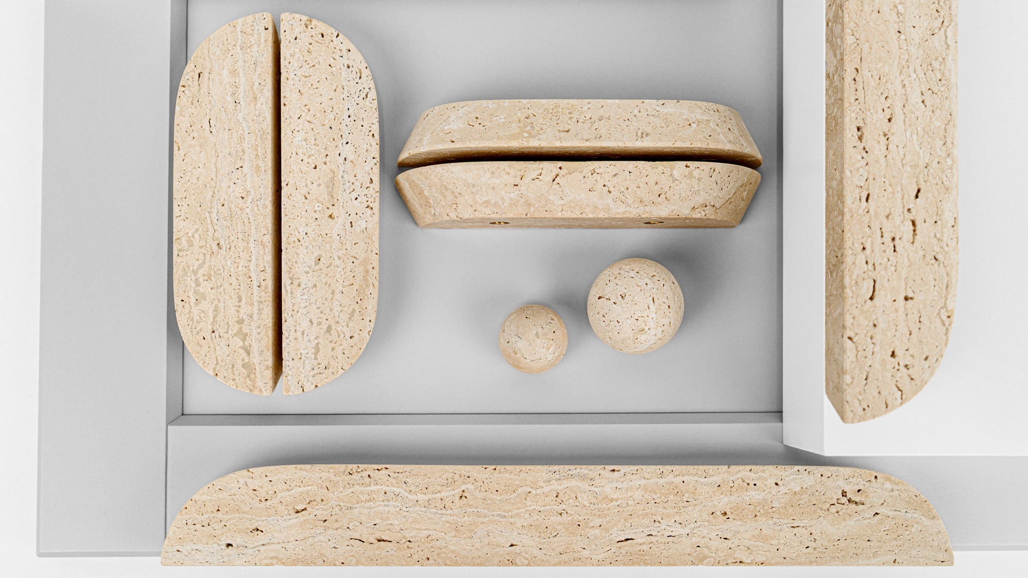 Handgreep DR103 | Marmer | Travertine (SET)
