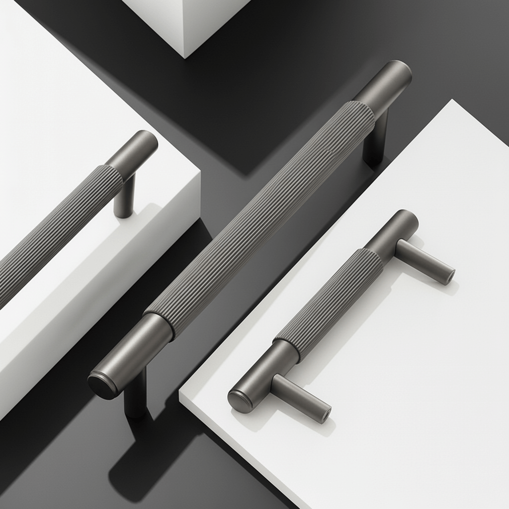 Poignée 3100 | Cannelé | Gris anthracite