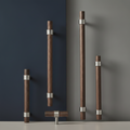 Maniglia CH025W | Noce + Nichel