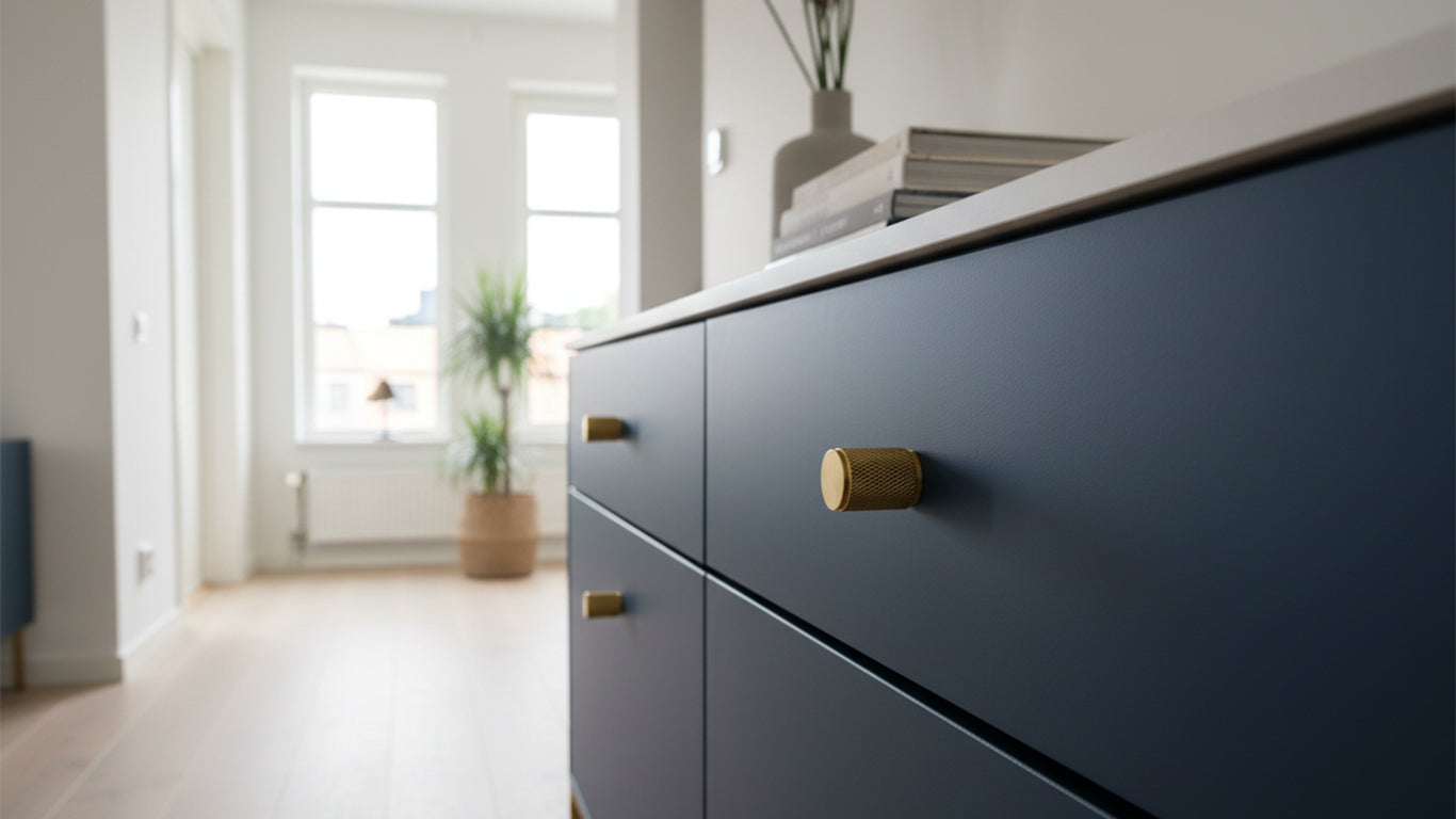 Knob CH035 | Knurled | Brass