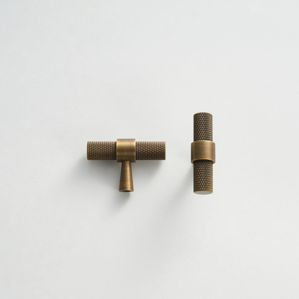 T-bar CH016 | Moleté | Laiton antique