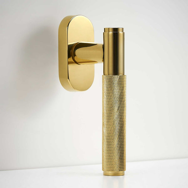 Window handle C01-191C | Knurled | PVD Gold 