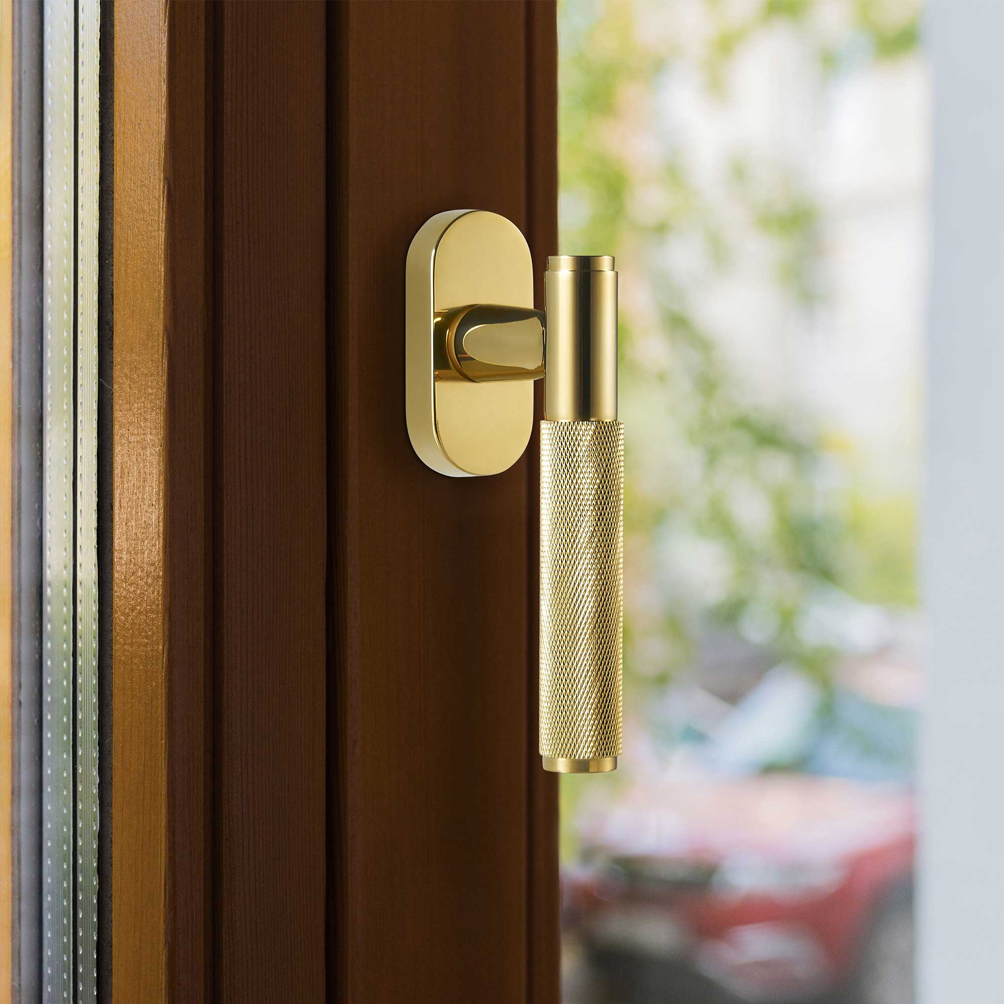 Window handle C01-191C | Knurled | PVD Gold 