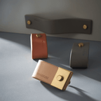 Handtag 3094 | Läder | Grå - Dooroom