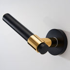 dörrhandtag 308a-210 | matt svart + pvd guld