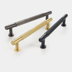 Pull bar P3100Z | Ribbed | Black (SET)