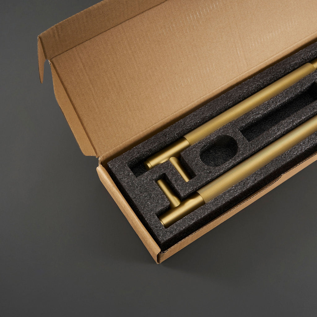 Pull bar P3100Z | Ribbed | Black (SET)