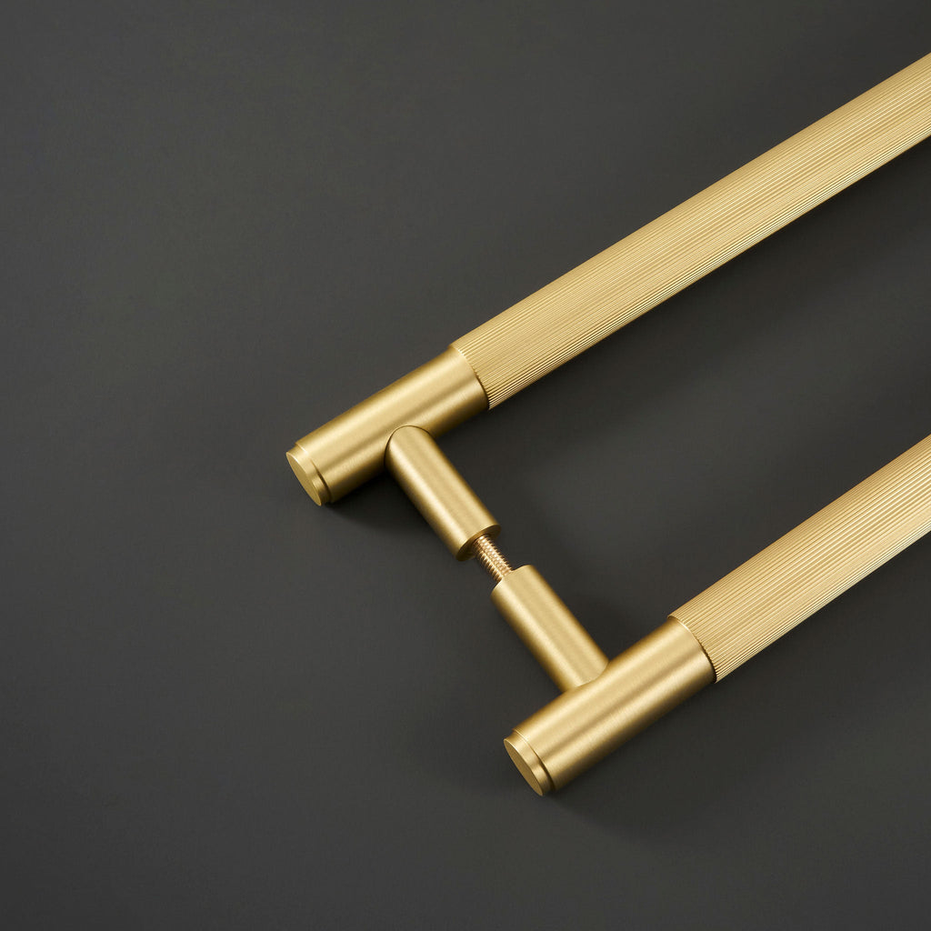 Pull bar P3100Z | Ribbed | Black (SET)