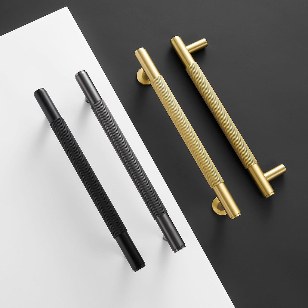 Pull bar P3100Z | Ribbed | Black (SET)
